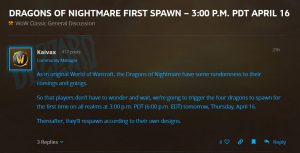 Dragons Of Nightmare First Spawn @ 3pm Pdt April 16th In Wow Classic