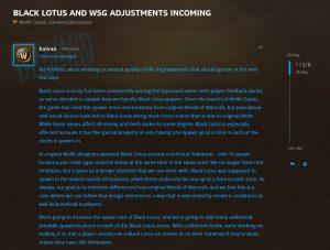 Wow Classic Qol Changes Black Lotus And Wsg